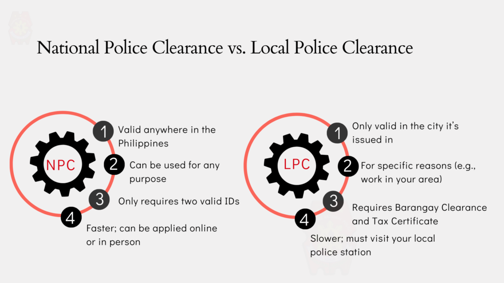 National Police Clearance vs. Local Police Clearance 